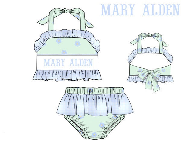 PRE ORDER Name Smock Girls 2 Piece Floral Daydream Swimsuit ETA: APRIL