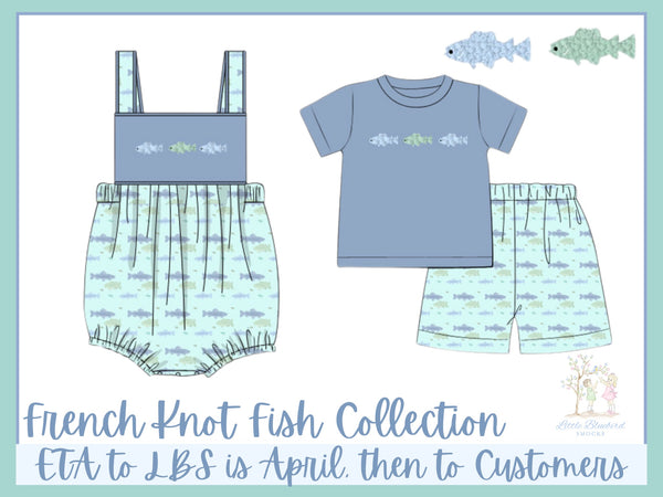 PRE ORDER Boys French Knot Fish Short Set | ETA to LBS: APRIL