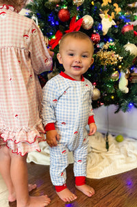 Boys Embroidered Santa Knit Lounge Zippy