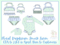 PRE ORDER Name Smock Girls One Piece Floral Daydream Swimsuit ETA: APRIL