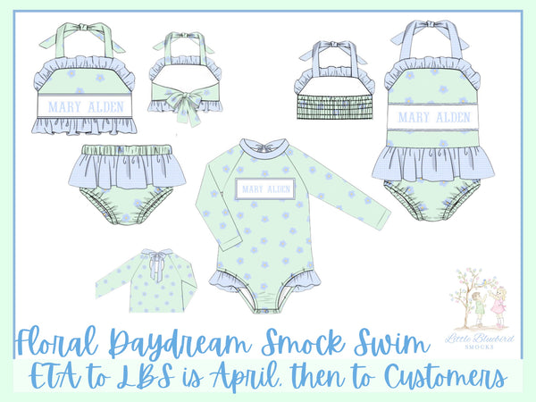 PRE ORDER Name Smock Girls One Piece Floral Daydream Swimsuit ETA: APRIL