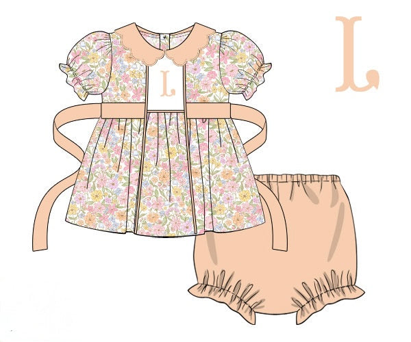 PRE ORDER Girls Smocked Wildflower Blooms Bloomer Set & Dress | ETA to LBS: SEPTEMBER