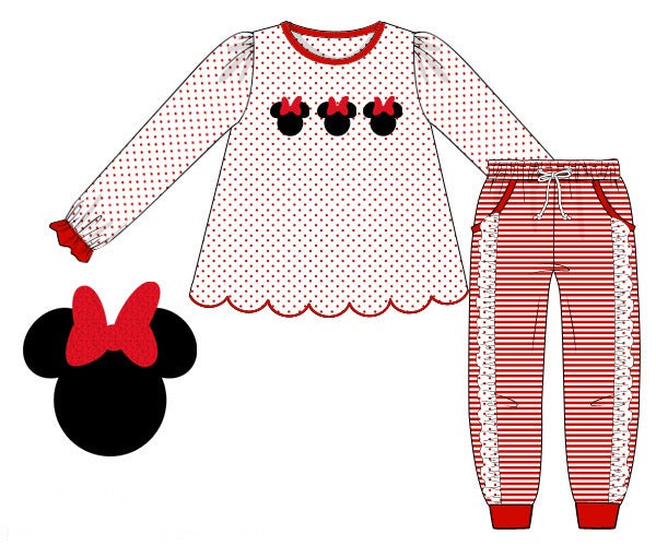 Girls We’ve Got Ears Say Cheers French Knot Jogger Set