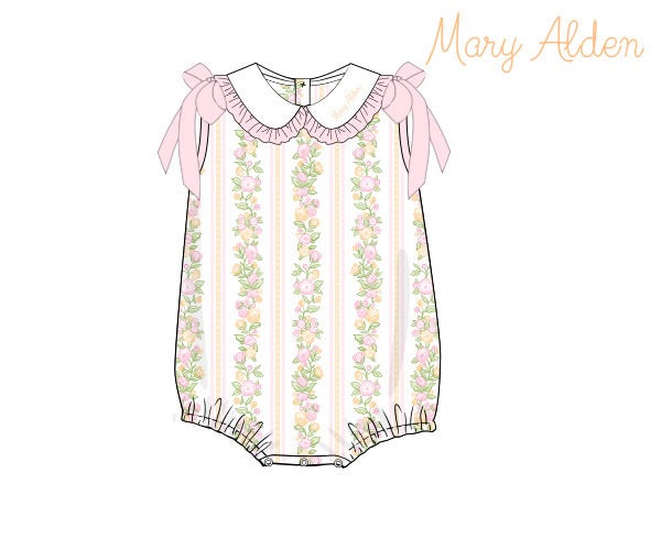 Girls Fall Floral Vine Bubble