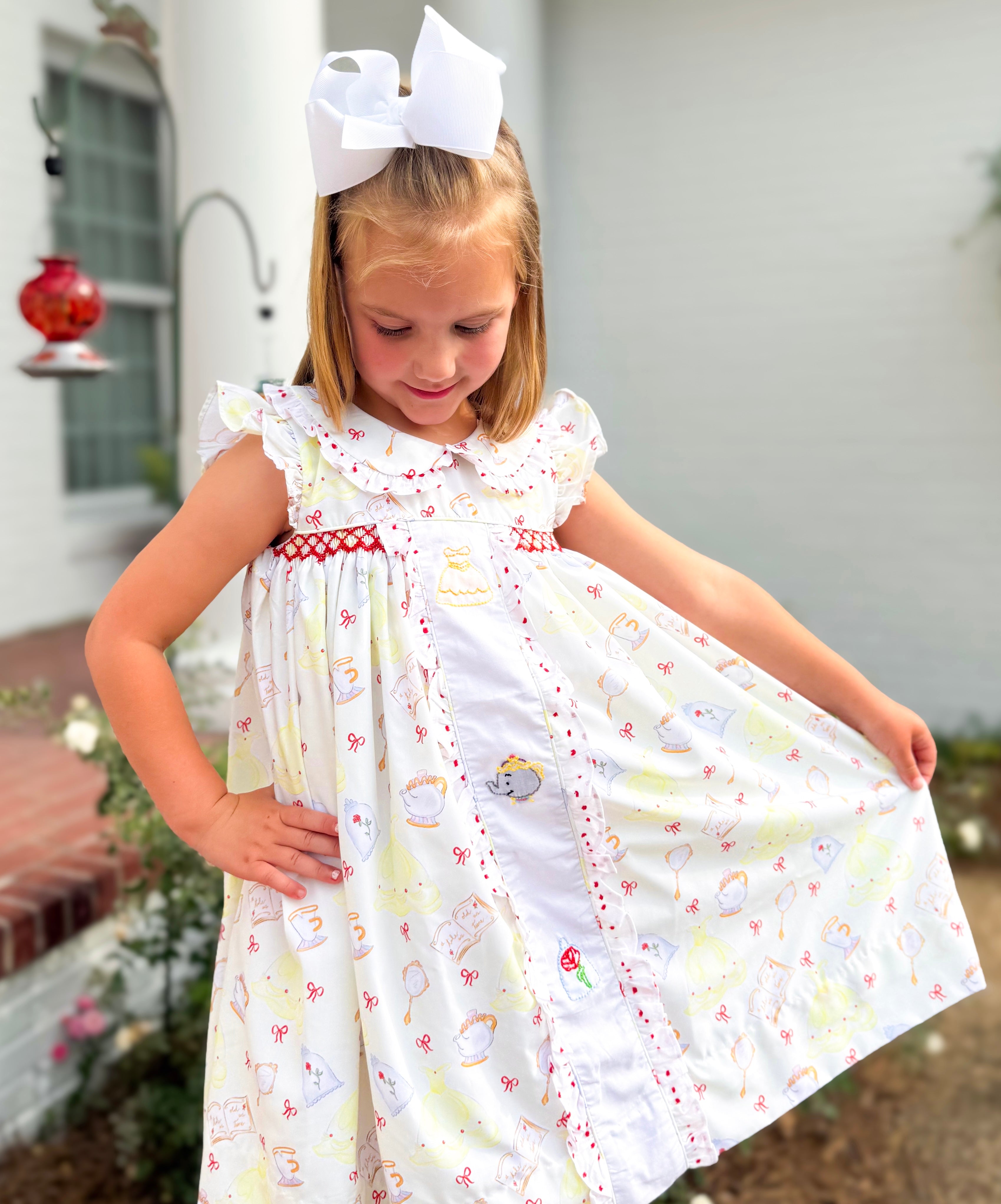 Girls Embroidered Belle of the Ball Bloomer Set & Dress
