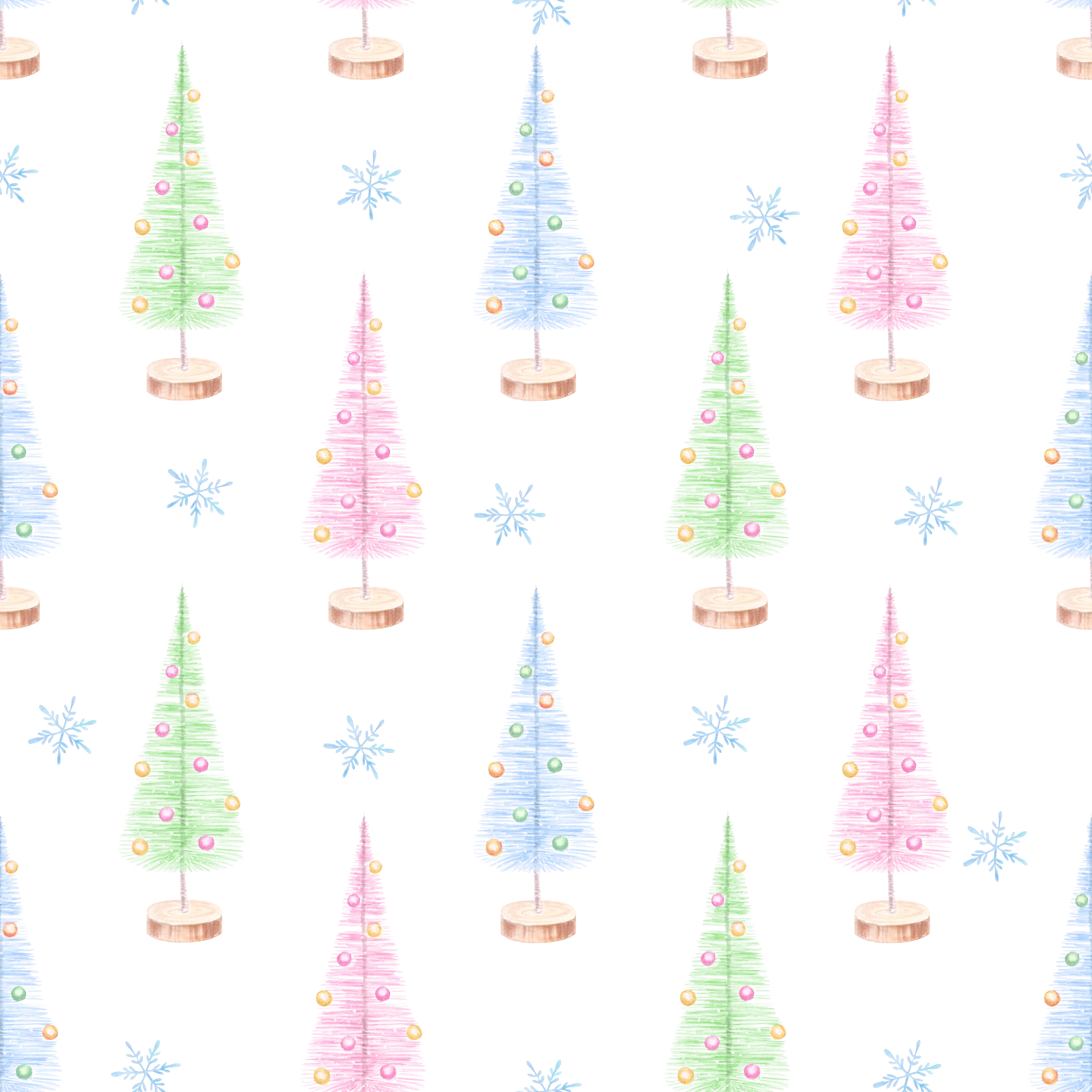 Girls Pastel Bottle Brush Trees Legging Set