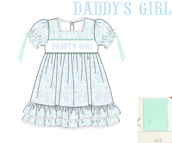 PRE ORDER Girls Smocked Daddy’s Girl Bloomer Set & Dress | ETA to LBS: LATE March