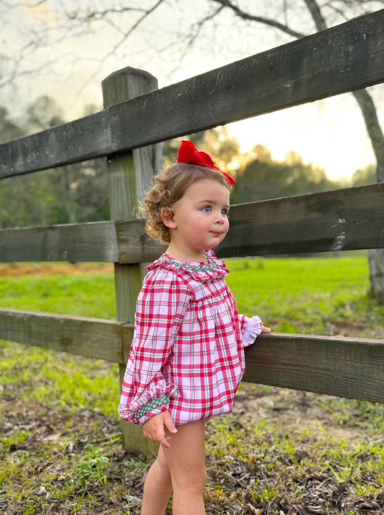 Girls Plaid Bubble