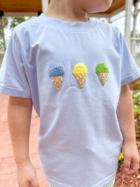 Boys French Knot Ice Cream Short Set
