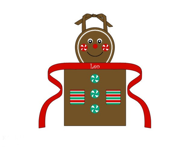 Boys Christmas Cookies Apron