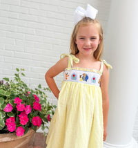 Girls Smocked Tale as Old as Time Bloomer Set & Dress