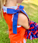 Orange & Royal Blue Cheer Dress