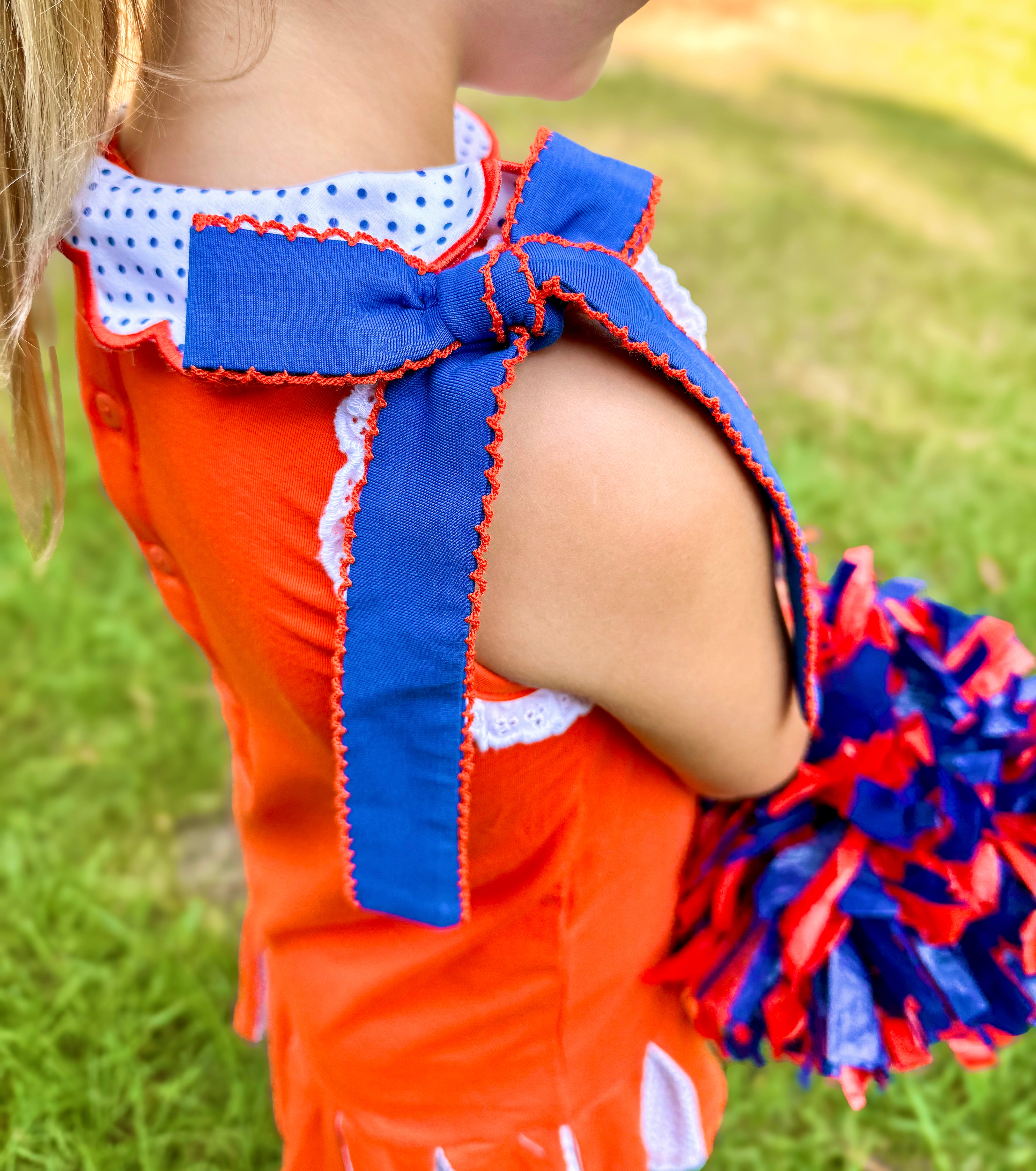 Orange & Royal Blue Cheer Dress
