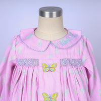 PRE ORDER Girls Smocked and French Knot Fluttering Butterflies Ruffle Legging Set | ETA to LBS: DECEMBER