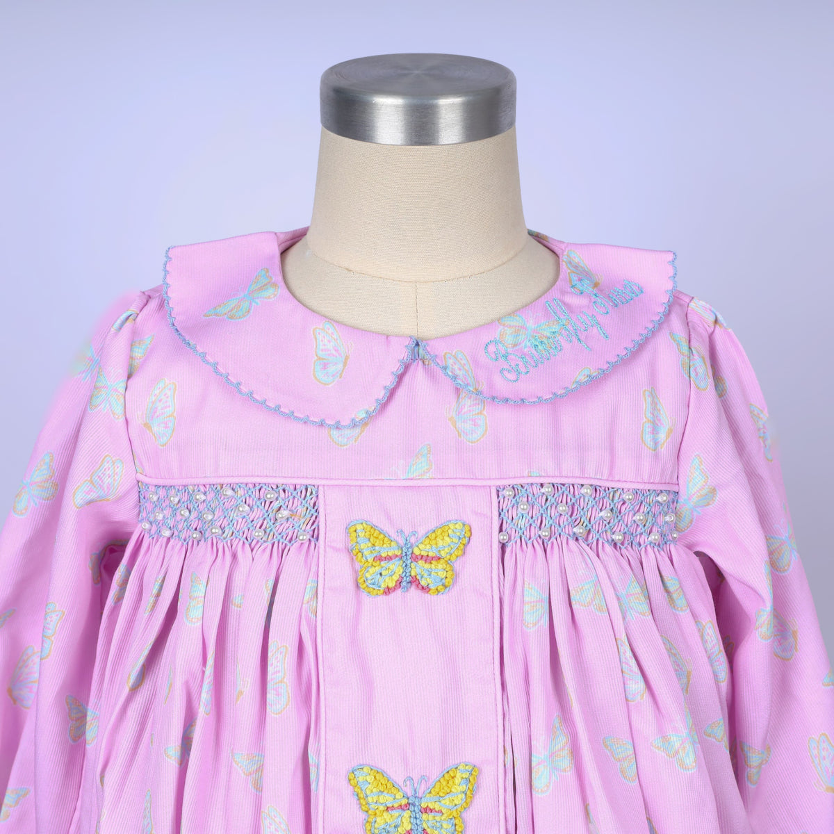 PRE ORDER Girls Smocked and French Knot Fluttering Butterflies Ruffle Legging Set | ETA to LBS: DECEMBER
