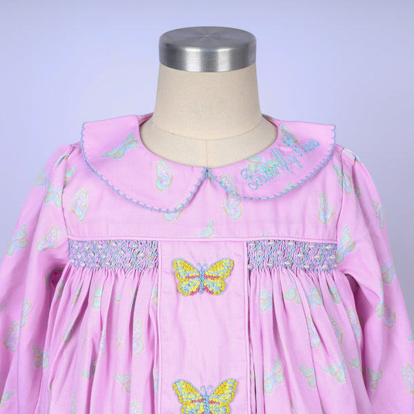 PRE ORDER Girls Smocked and French Knot Fluttering Butterflies Ruffle Legging Set | ETA to LBS: DECEMBER