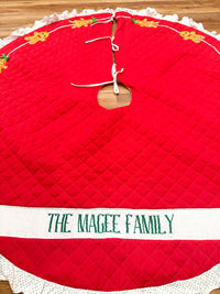 PRE ORDER 3D Gingerbread Icing Tree Skirt | ETA to LBS: October