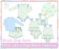 Girls Mint Beach Day Two-Piece Swimsuit