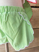 Girls One in a Melon Scalloped Short Set
