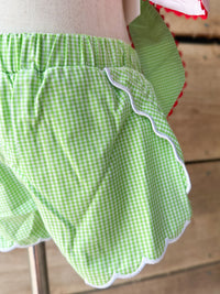 Girls One in a Melon Scalloped Short Set