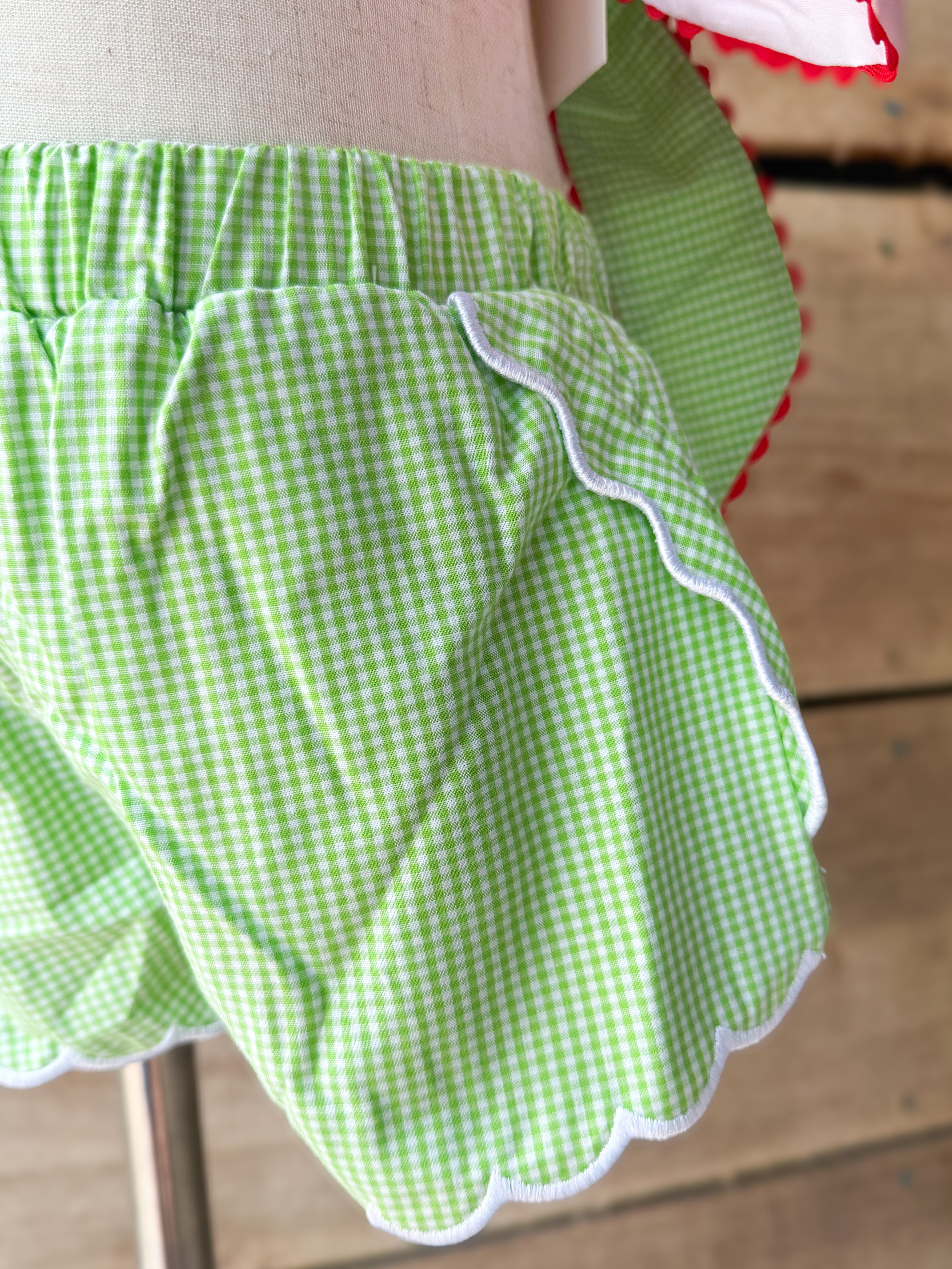 Girls One in a Melon Scalloped Short Set