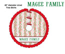 PRE ORDER Candy Cane Vines Quilted Tree Skirt | ETA to LBS: October