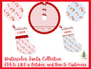 PRE ORDER Watercolor Quilted Santa Tree Skirt | ETA to LBS: October