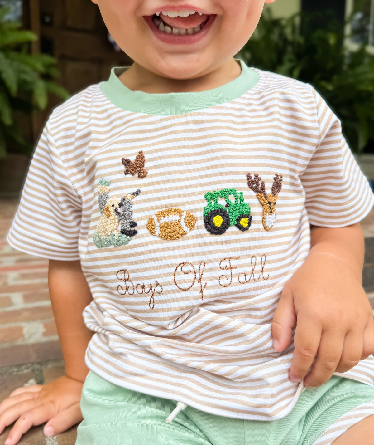 Boys French Knot Boys of Fall Short Set