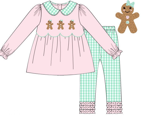 Girls Sugar & Spice French Knot Ruffle Legging Set