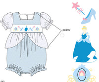Girls Smocked Meet me at Midnight Bubble