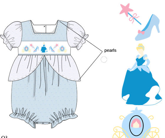 Girls Smocked Meet me at Midnight Bubble