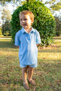 PRE ORDER Boys Blue-Green Plaid Short Set | ETA to LBS: LATE FEBRUARY