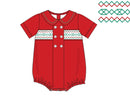 PRE ORDER Boys Smocked Holiday Cheer Bubble | ETA to LBS: OCTOBER