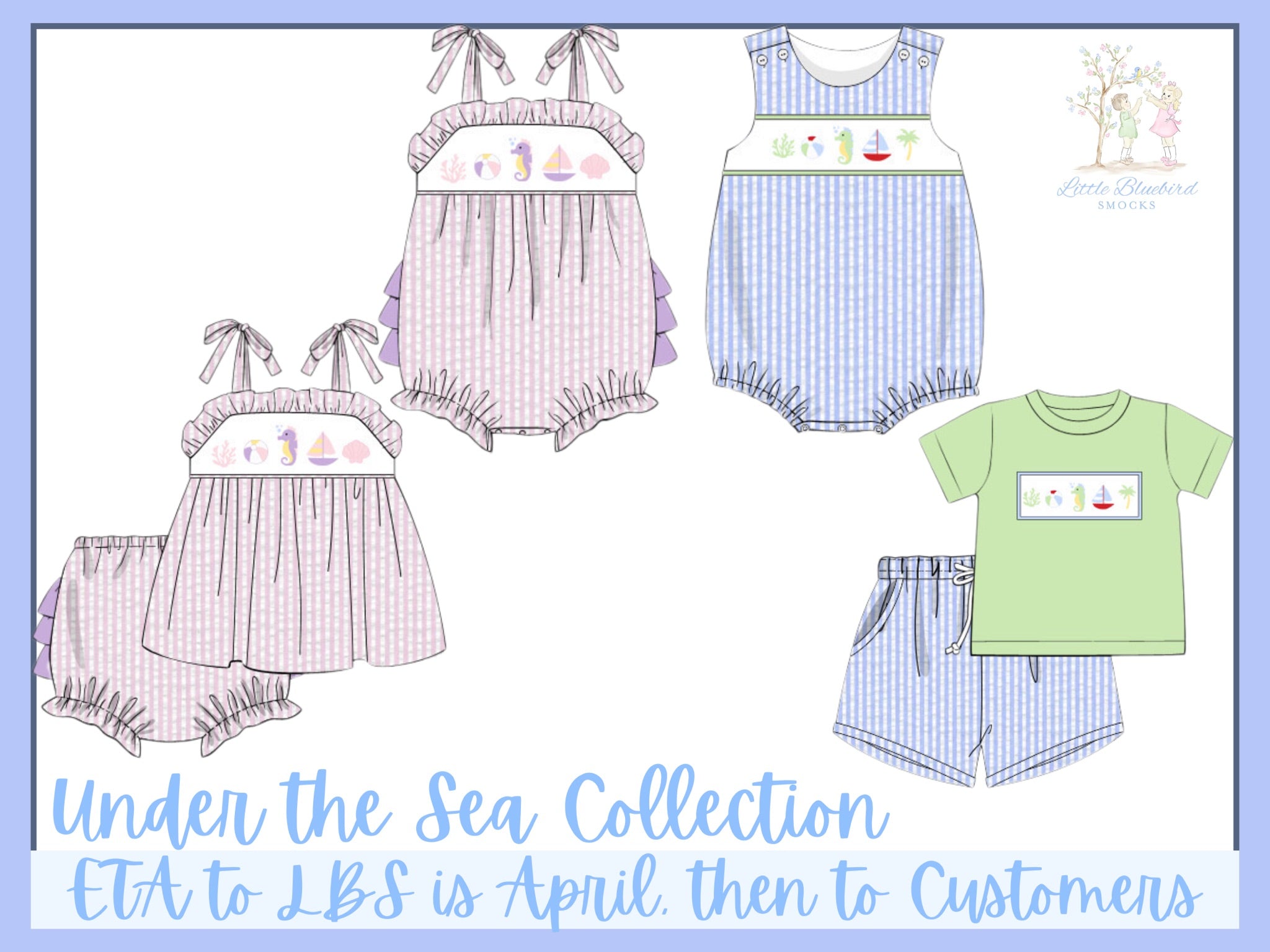 PRE ORDER Girls Under the Sea Smocked Bubble | ETA to LBS: APRIL