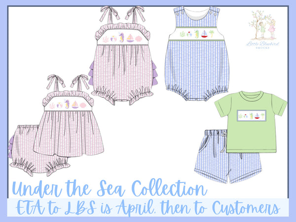 PRE ORDER Boys Under the Sea Smocked Short Set | ETA to LBS: APRIL