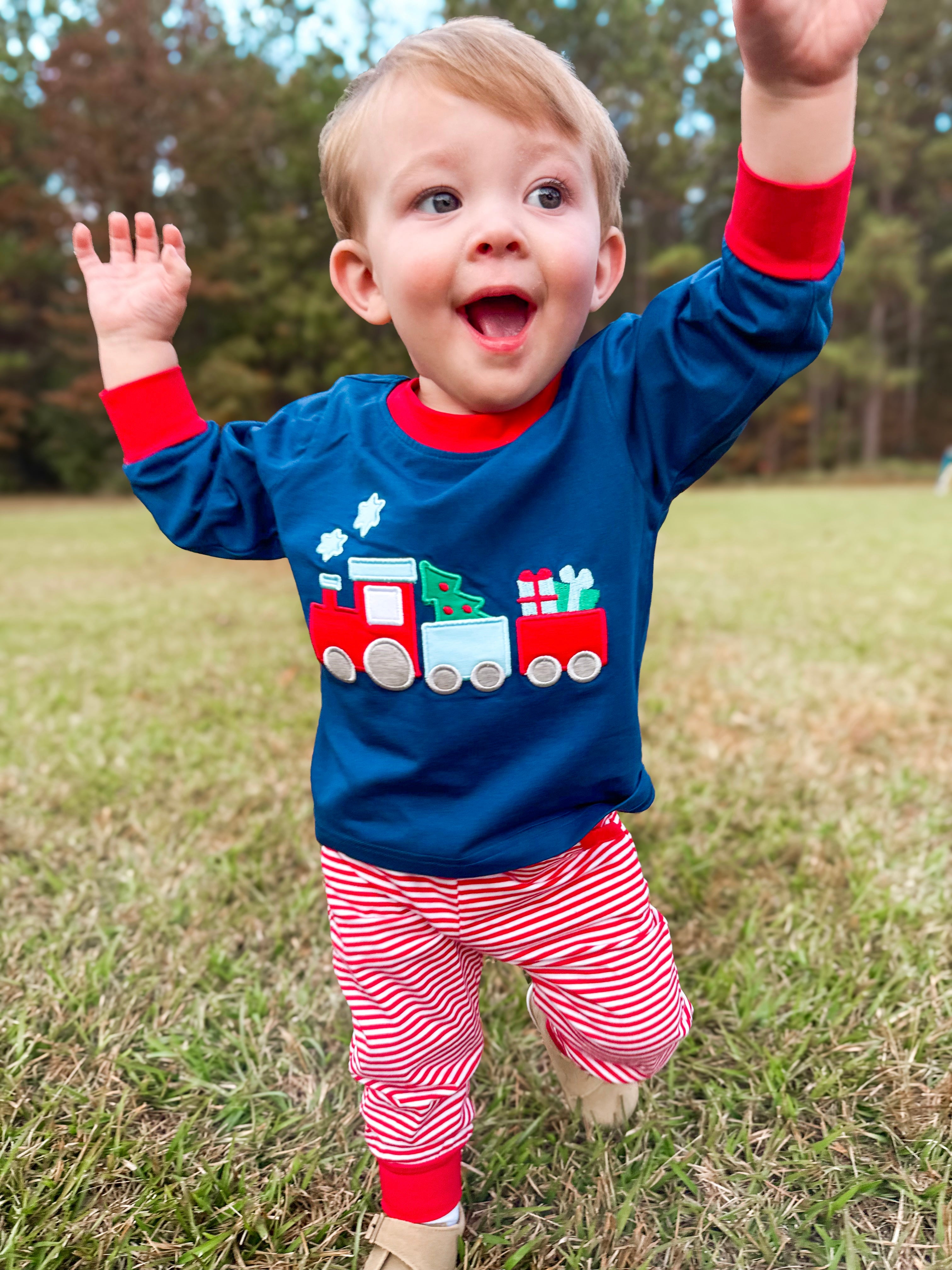 Boys Christmas Toys Knit Two Shirt Joggers Set