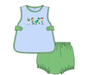 Boys Embroidered Toy Friends Diaper Set