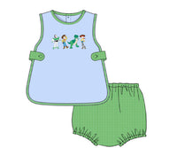 Boys Embroidered Toy Friends Diaper Set