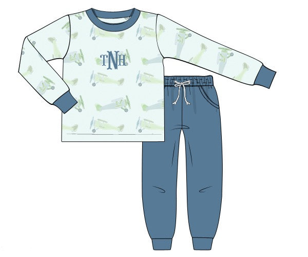 Boys Airplane Jogger Set