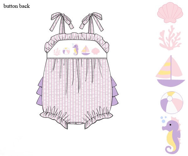 PRE ORDER Girls Under the Sea Smocked Bubble | ETA to LBS: APRIL