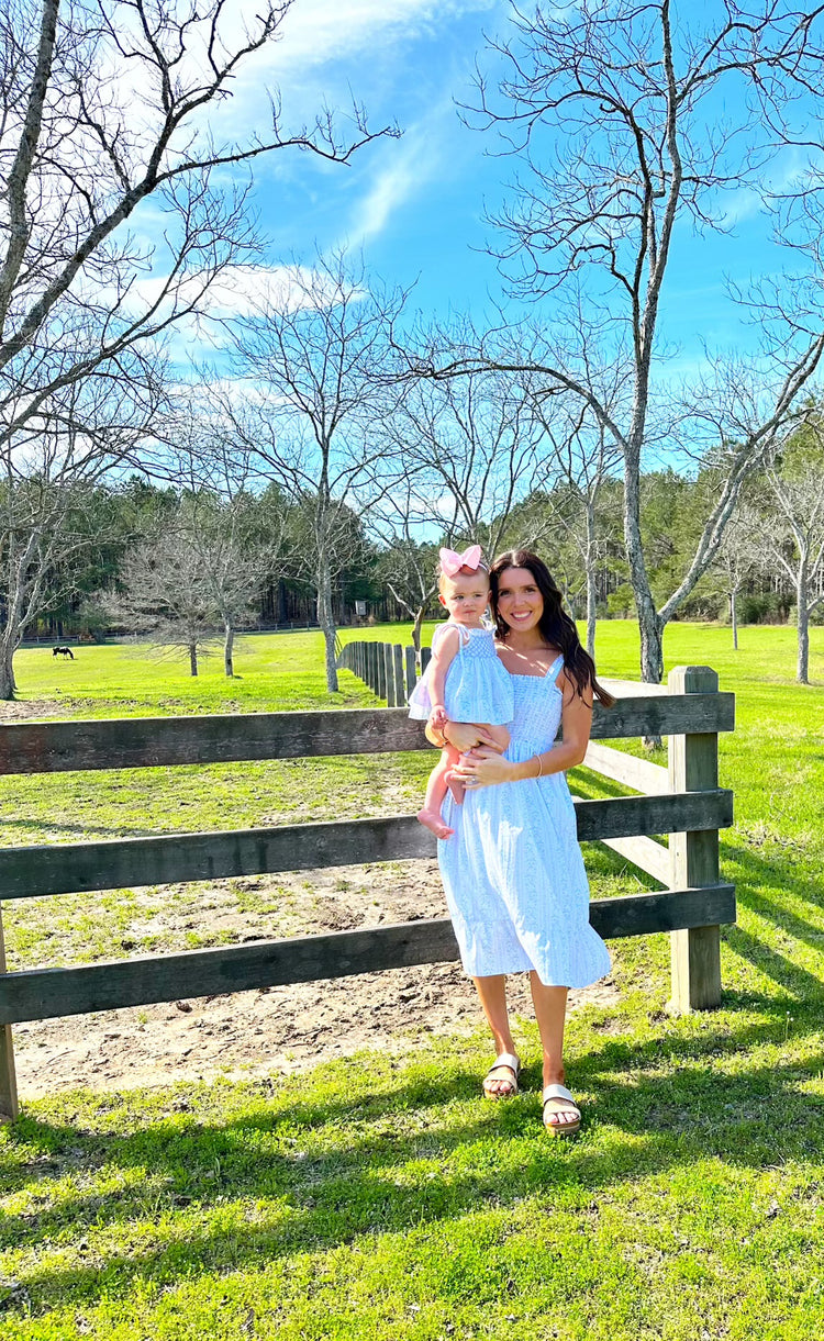 Mom match Watercolor Floral Dress