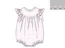 PRE ORDER Girls Toile Garden Bows Smock Bubble | ETA to LBS: March