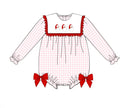 Girls Gingham Santa Bubble