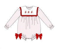Girls Gingham Santa Bubble