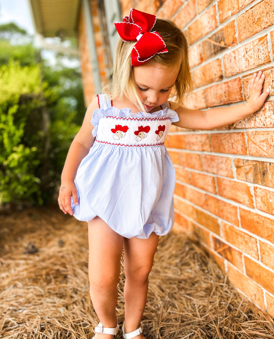 Girls Smocked Ole Miss Bubble