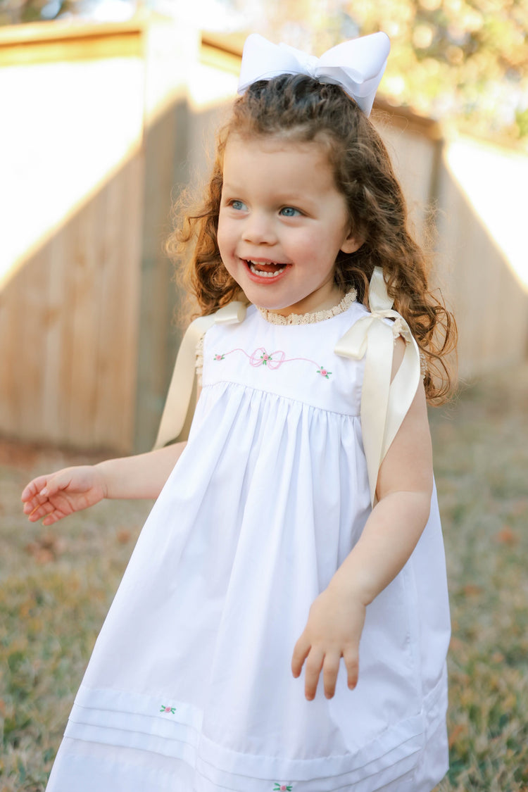 Girls White Heirloom Dress