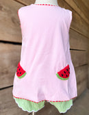Girls One in a Melon Scalloped Short Set