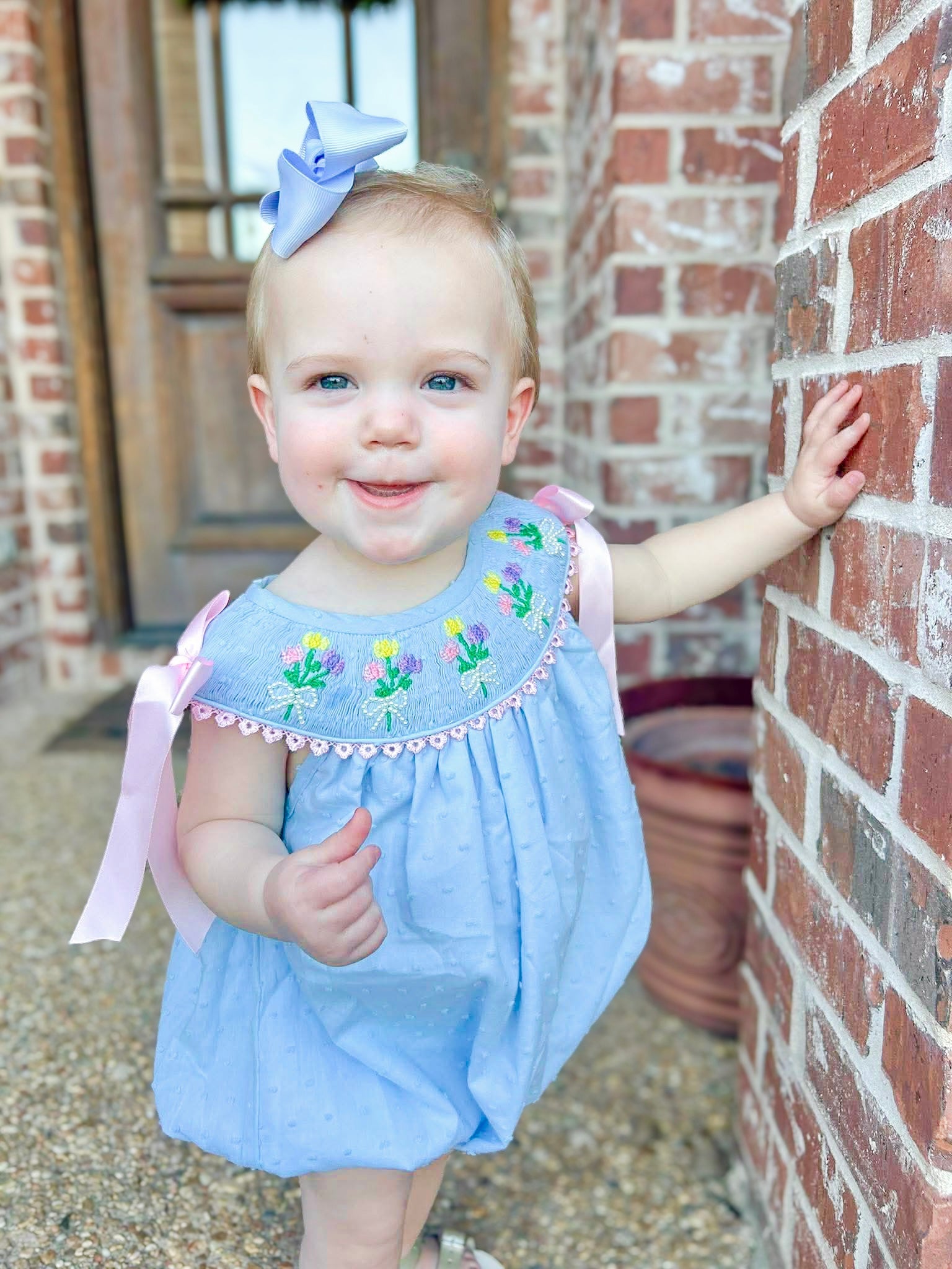 Girls Pearl Petal Smock Bubble