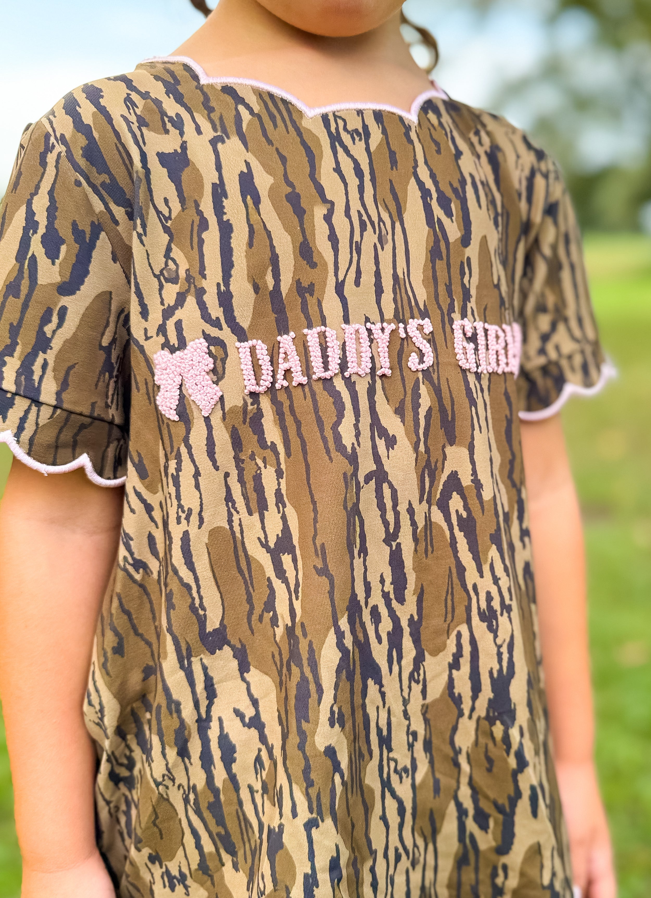 Girls French Knot “Daddy’s Girl” Bottomland Bubble