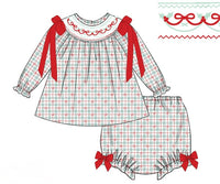 PRE ORDER Girls Smocked Wrapped with a Bow Bloomer Set & Dress | ETA to LBS: OCTOBER
